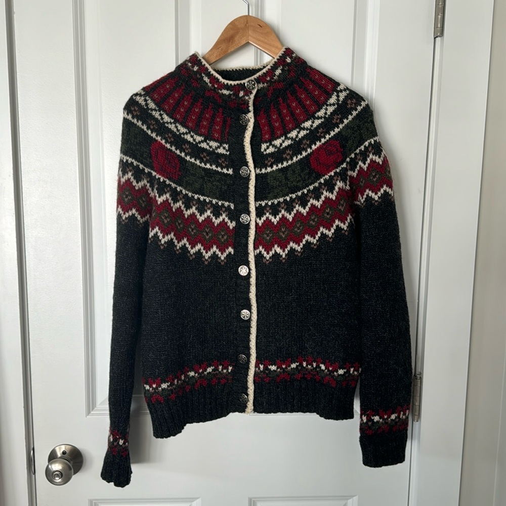 The Woolrich Woman Vintage Rose Wool Fair Isle Sweater